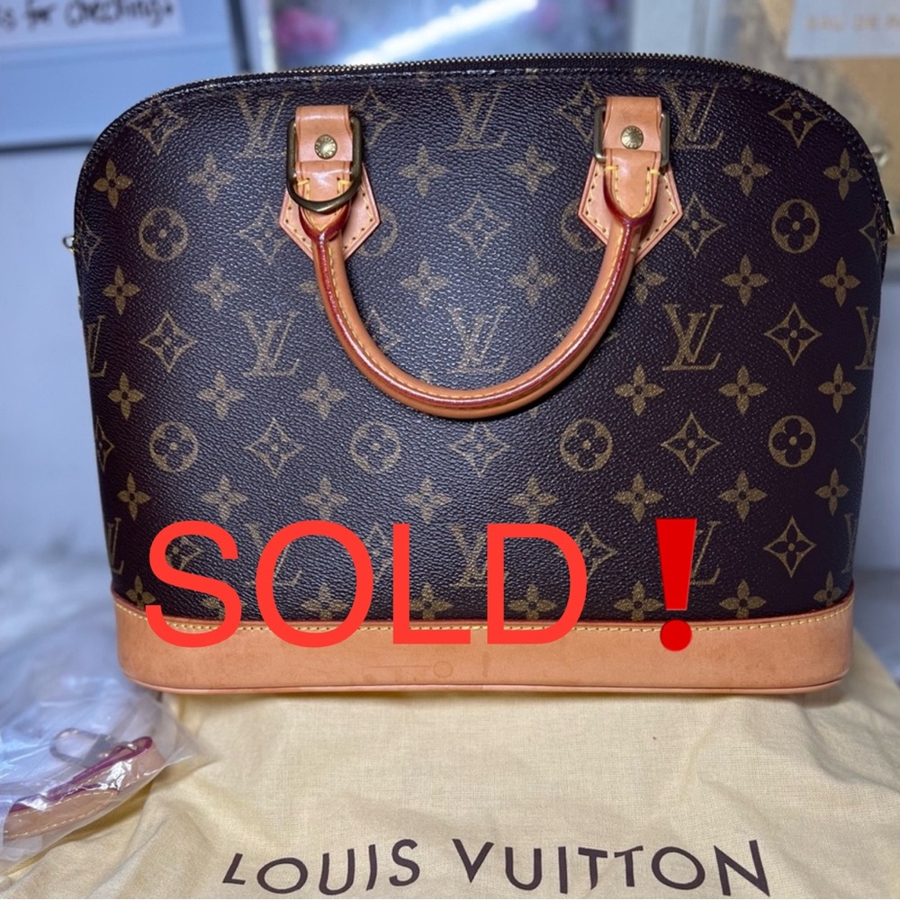 SOLD❗️Authentic Louis Vuitton Alma MM monogram satchel handbag